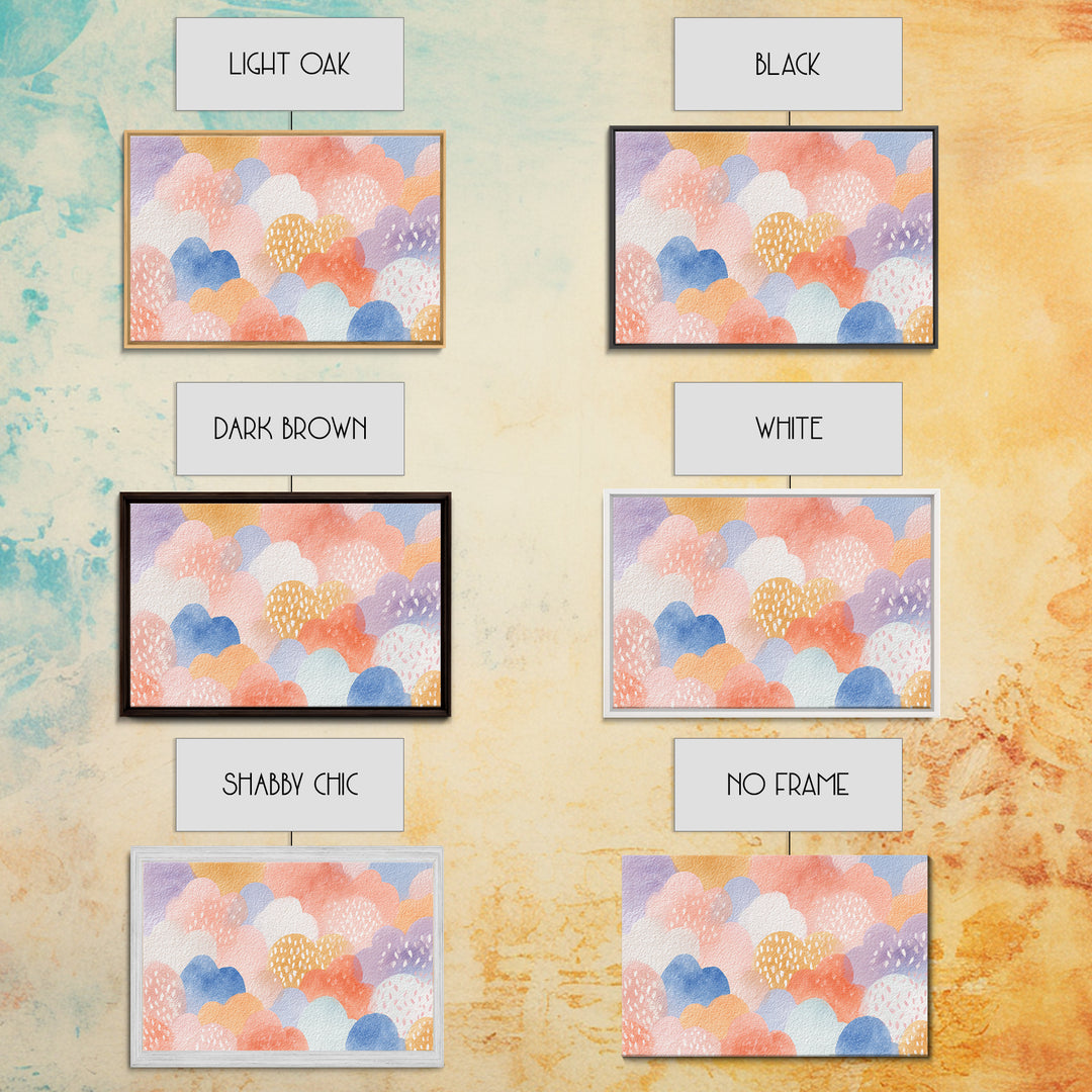 Clouds and Raindrops Canvas Print, Nursery Art, Playroom Wall Decor, Nursery Decor, Nursery, Modern Decor, Fine Art Print, NUR-3x2-98