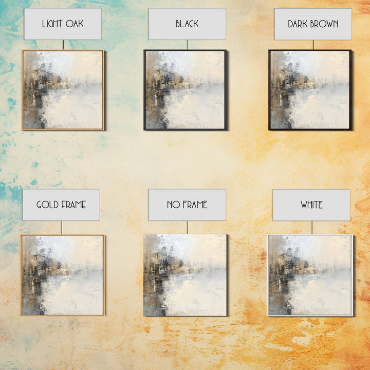 City Map Abstract Framed Canvas Print, Office Art, Digital Wall Art, Office Decor, Abstract Art, Focus, Dopamine Decor, OFF-1x1-44