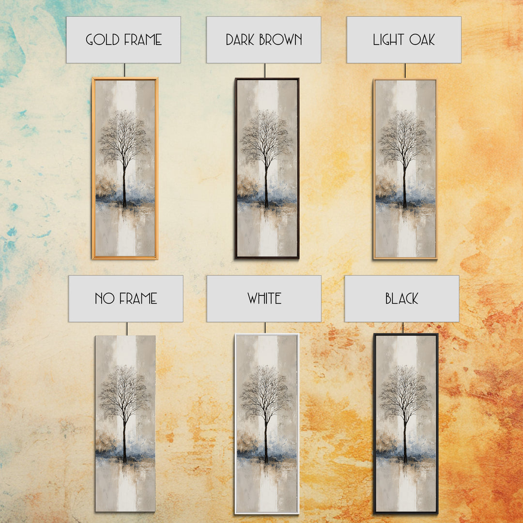Ink Wash Tree Symbolizing Stability Canvas Print, Office Art, Dopamine Decor, Office Decor, Fine Art, Focus, Boho Decor, OFF-1x3-26