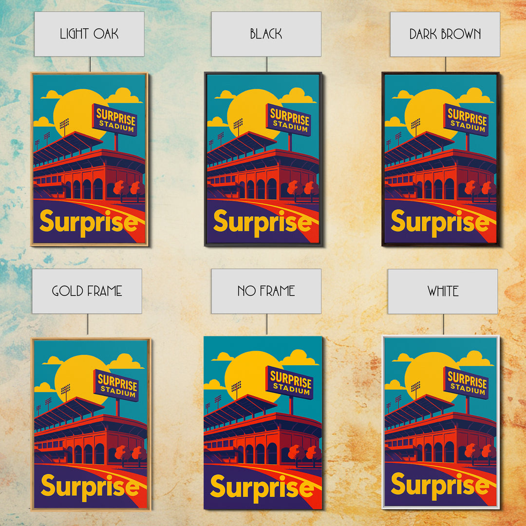 Surprise Arizona Travel Poster, Canvas Print, Colorful Graphic Wall Art, Surprise Travel Art, Wall Decor, Travel Wall Art, Landscape Art