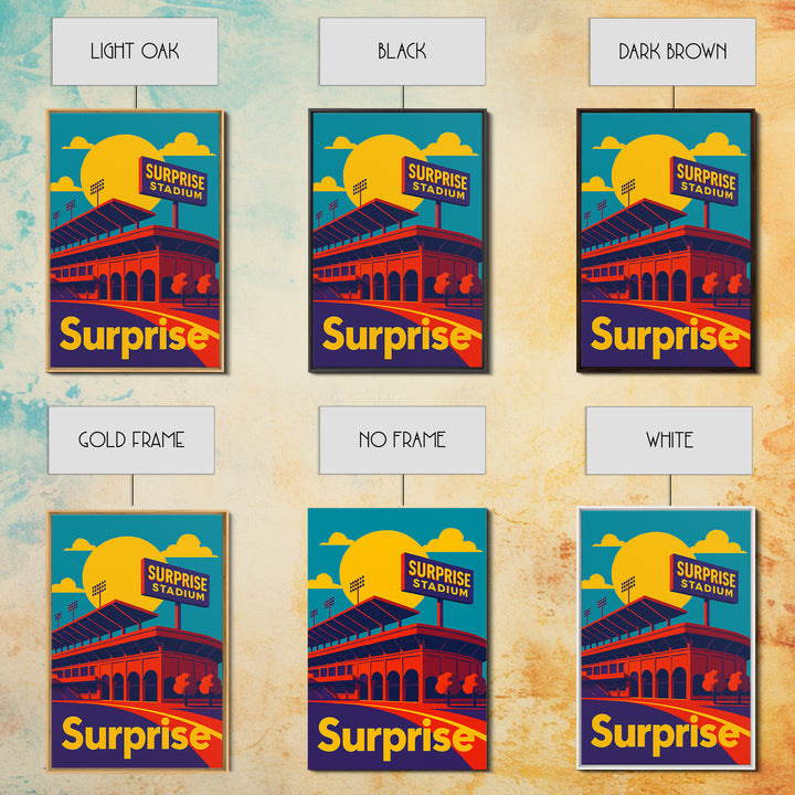 Surprise Arizona Travel Poster, Canvas Print, Colorful Graphic Wall Art, Surprise Travel Art, Wall Decor, Travel Wall Art, Landscape Art