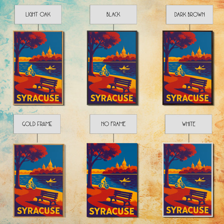 Syracuse Travel Poster, Canvas Print, Vibrant Retro Travel Art, Syracuse Wall Art, Vintage City Poster, Travel Poster Art, Art Print