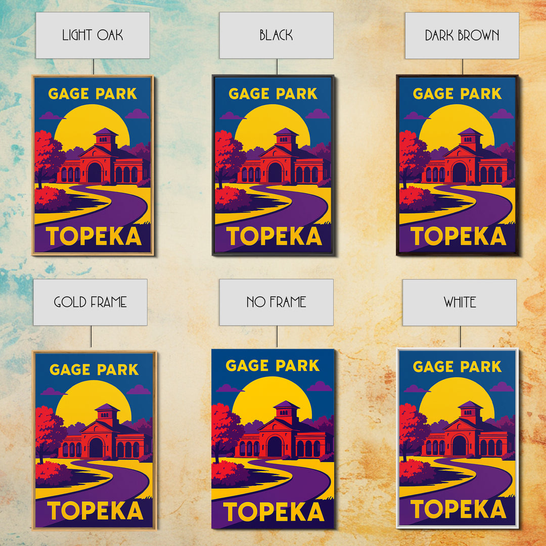 Topeka Travel Poster, Canvas Print, Vibrant Retro Travel Art, Topeka Travel Art, Travel Wall Art, Travel Poster Set, Home Office Decor