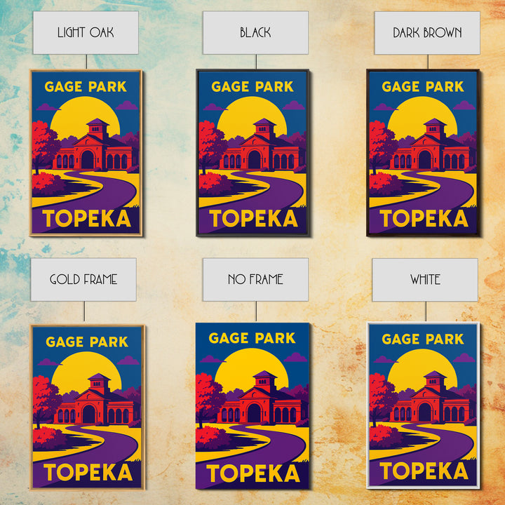Topeka Travel Poster, Canvas Print, Vibrant Retro Travel Art, Topeka Travel Art, Travel Wall Art, Travel Poster Set, Home Office Decor