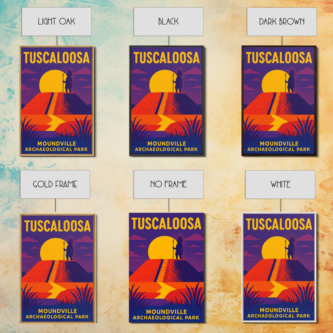 Tuscaloosa Travel Poster, Framed Canvas Print, Bold Pop Art Poster, Tuscaloosa City Art, Retro Travel Print, Gift For Travelers