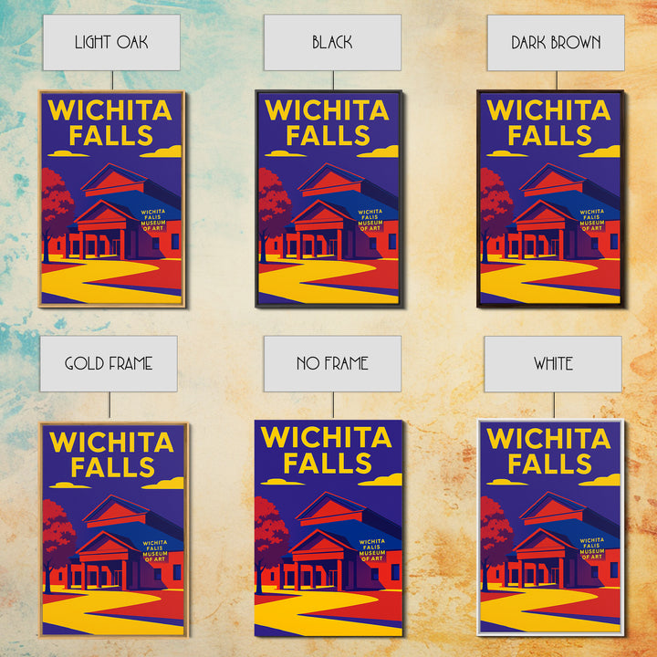 Wichita Falls Texas Travel Poster, Canvas Print, Vibrant Retro Travel Art, Wichita Falls Art Print, Vintage Travel Art, City Art Print