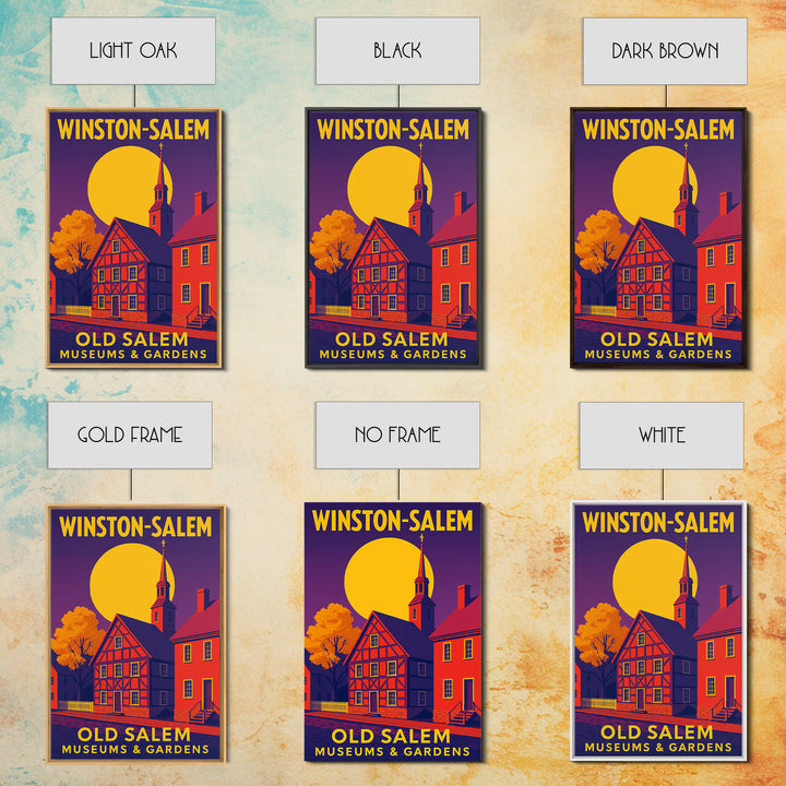 Winston Salem North Carolina Travel Poster, Canvas Print, High Contrast City Poster, Winston Salem Poster Print, Wall Decor, Wall Art