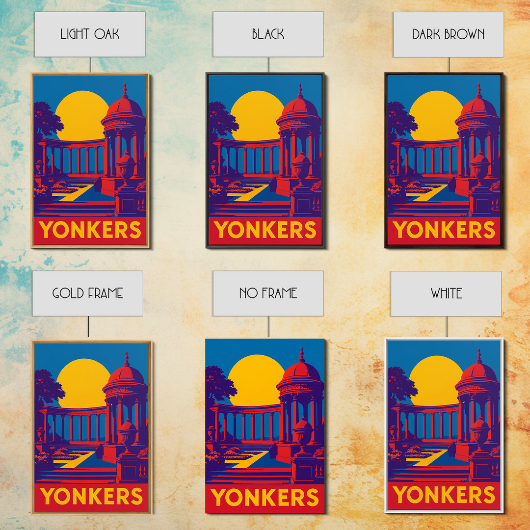 Yonkers New York Travel Poster, Canvas Print, Bold Pop Art Poster, Yonkers Wall Art, Poster Art, Vintage City Poster, Vintage City Art