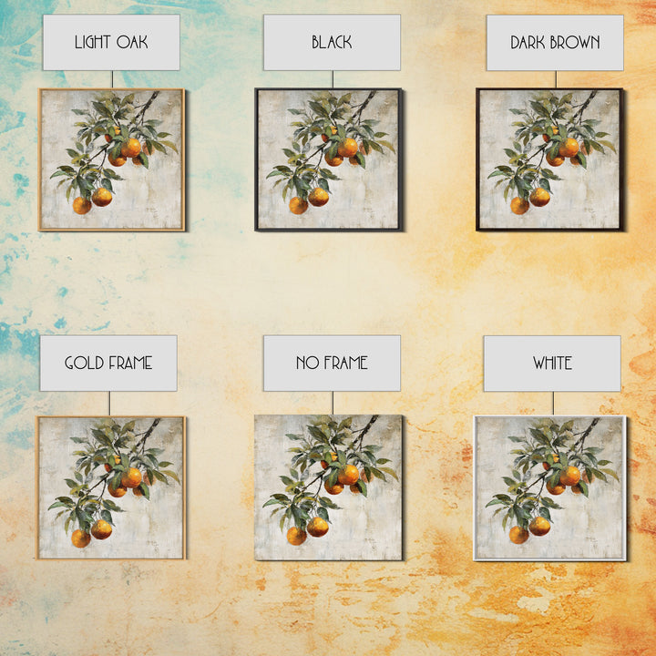 Orange Tree Branch Canvas Print, Patio Art, Coastal Wall Decor, Patio Decor, Fine Art, Outdoor, Gallery Decor, Neutral Decor, PAT-1x1-22