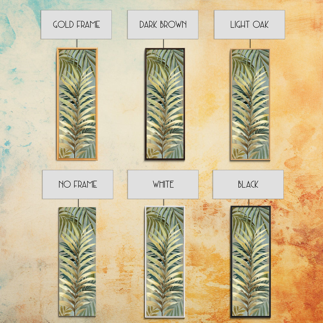 Tropical Palm Fronds Canvas Print, Patio Art, Statement Artwork, Patio Decor, Fine Art, Outdoor, Outdoor Decor, Metal Wall Art, PAT-1x3-13