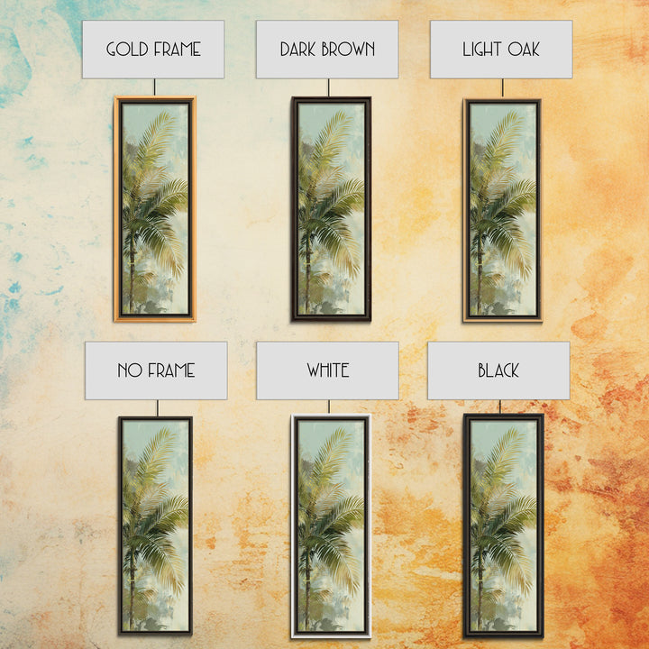 Tropical Palm Fronds Canvas Print, Patio Art, Statement Artwork, Patio Decor, Fine Art, Outdoor, Outdoor Decor, Metal Wall Art, PAT-1x3-37
