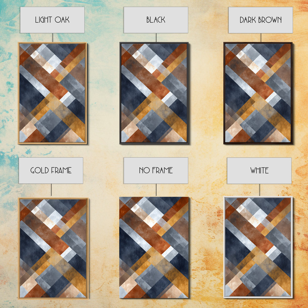 Warm Geometric Tile Pattern Canvas Print, Patio Art, Mixed Media Art, Patio Decor, Abstract Art, Outdoor, Art Print, Room Decor, PAT-2x3-32