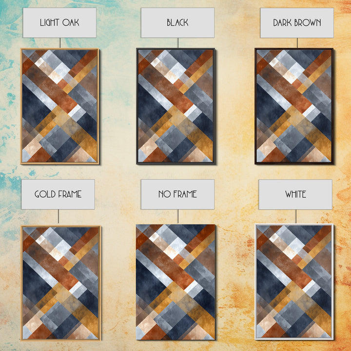 Warm Geometric Tile Pattern Canvas Print, Patio Art, Mixed Media Art, Patio Decor, Abstract Art, Outdoor, Art Print, Room Decor, PAT-2x3-32