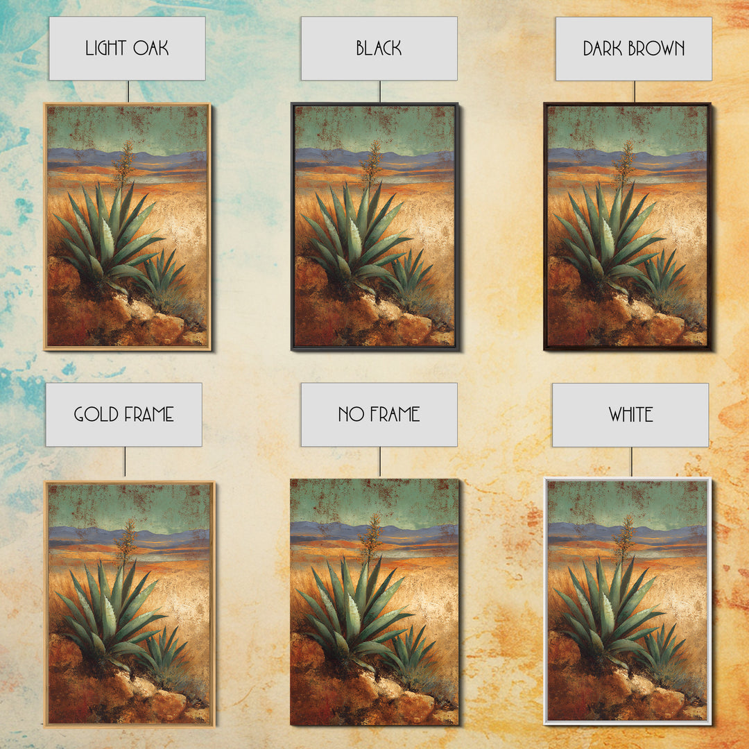 Desert Patio Agave and Bougainvillea Canvas Print, Patio Art, Wall Hanging, Patio Decor, Fine Art, Outdoor, Beach Art, PAT-2x3-49