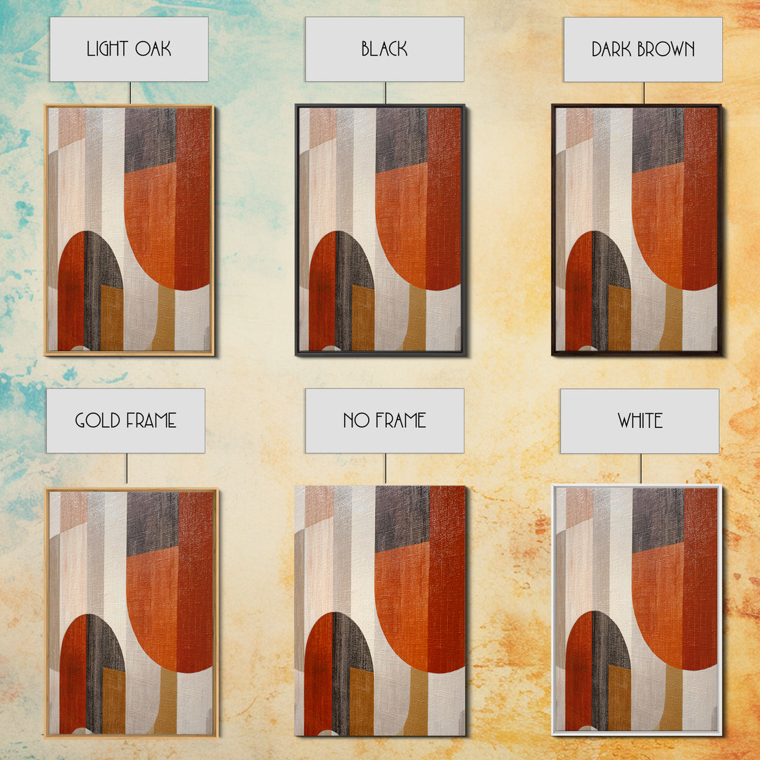 Warm Geometric Tile Pattern Framed Canvas Print, Patio Art, Neutral Decor, Patio Decor, Fine Art, Outdoor, Wall Art, Home Decor, PAT-2x3-56