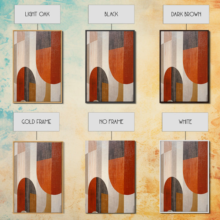Warm Geometric Tile Pattern Framed Canvas Print, Patio Art, Neutral Decor, Patio Decor, Fine Art, Outdoor, Wall Art, Home Decor, PAT-2x3-56