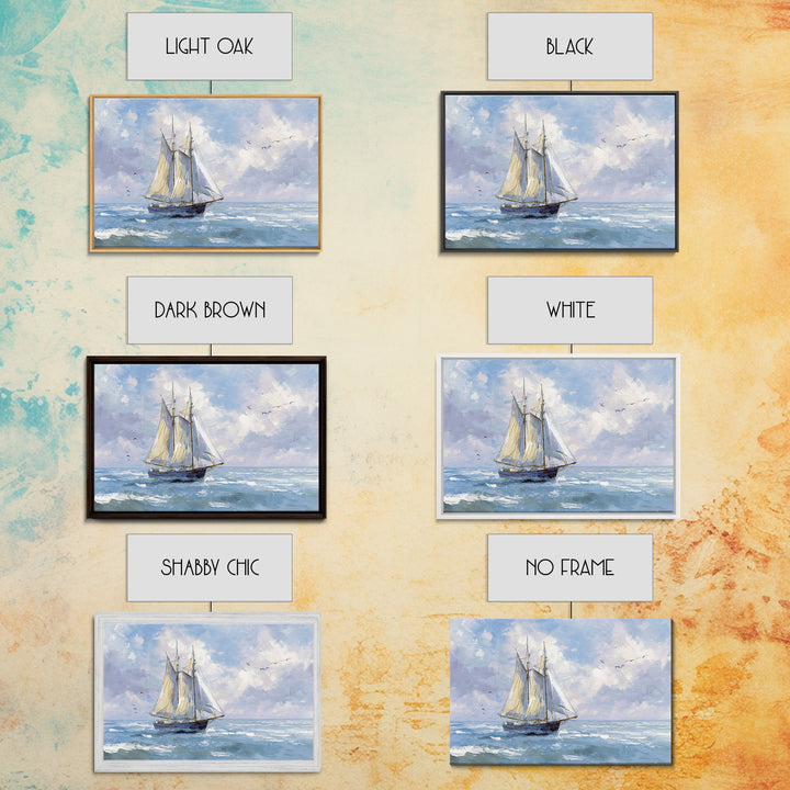 Sailboat on a Breezy Summer Horizon Canvas Print, Patio Art, Textured Painting, Patio Decor, Outdoor, Outdoor Wall Art, PAT-3x2-67