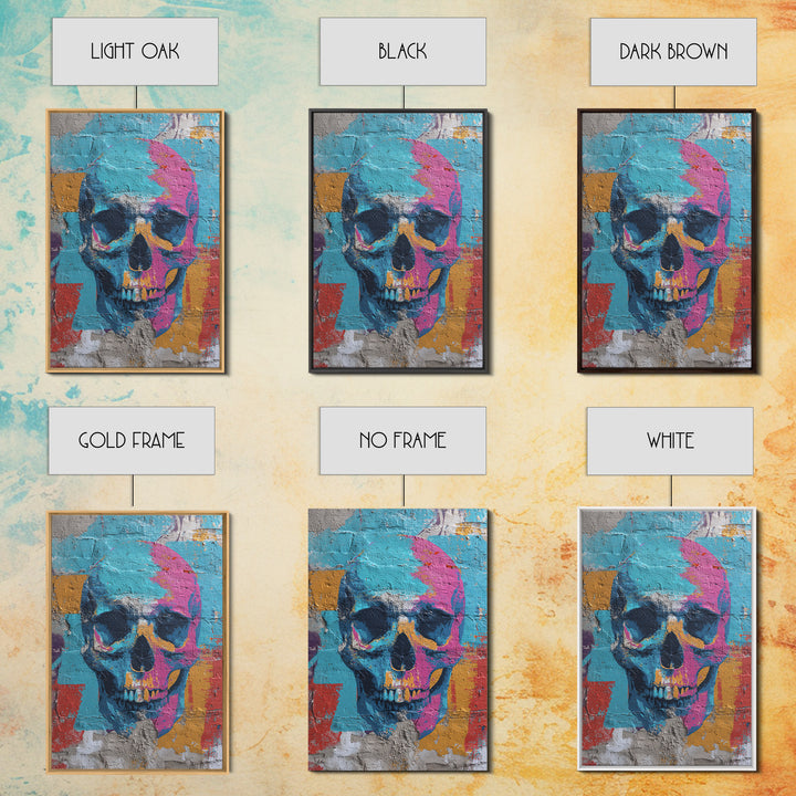 Pop Art Skull Canvas Print, Pop Art, Poster, Living Room Decor, Fine Art, Pop, Abstract Art, Bedroom Decor, Portrait, POP-2x3-79