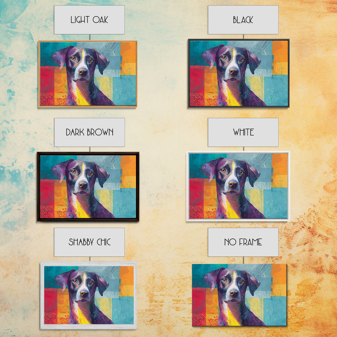 Pop Art Dog Portrait Canvas Print, Pop Art, Wall Art, Living Room Decor, Fine Art, Pop, Original Art, Canvas Wall Art, POP-3x2-83