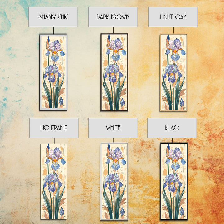 Canvas Print Delicate Iris Flowers In Pastel Colors, Elegant Floral Art For Living Room, Botanical Wall Decoration, Nature-Inspired Home Decor