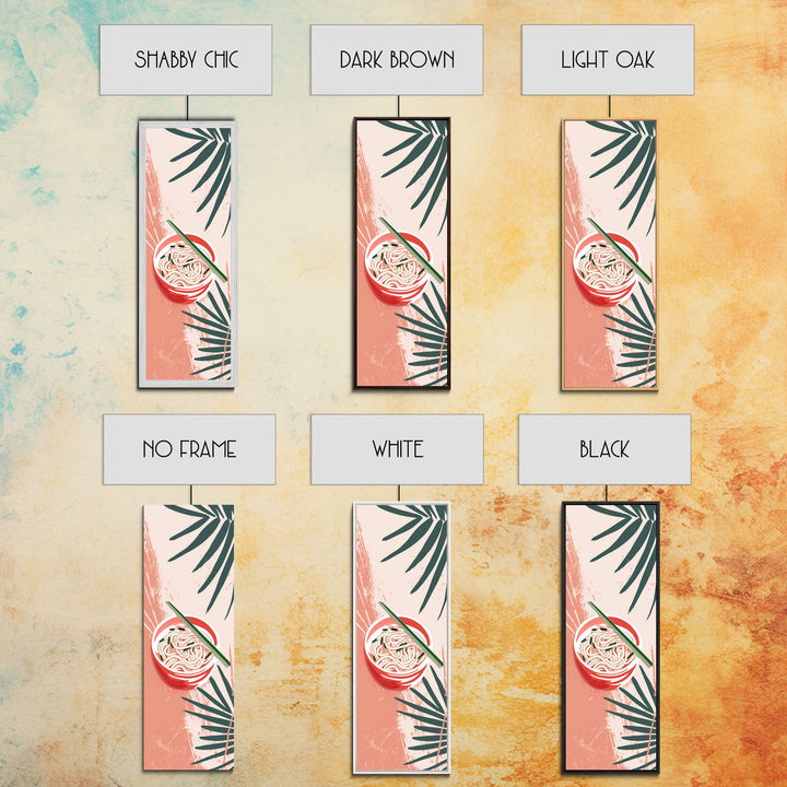 Ramen Noodles Japanese Cuisine Art On Framed Canvas Print In Ukiyo-e Style Tall Skinny Culinary Wood Block Wall Decor