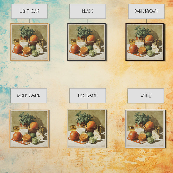 Cocktail and Citrus Bar Composition Framed Canvas Print, Restaurant Art, Printable Art, Restaurant Decor, Fine Art, Bistro, RES-1x1-11