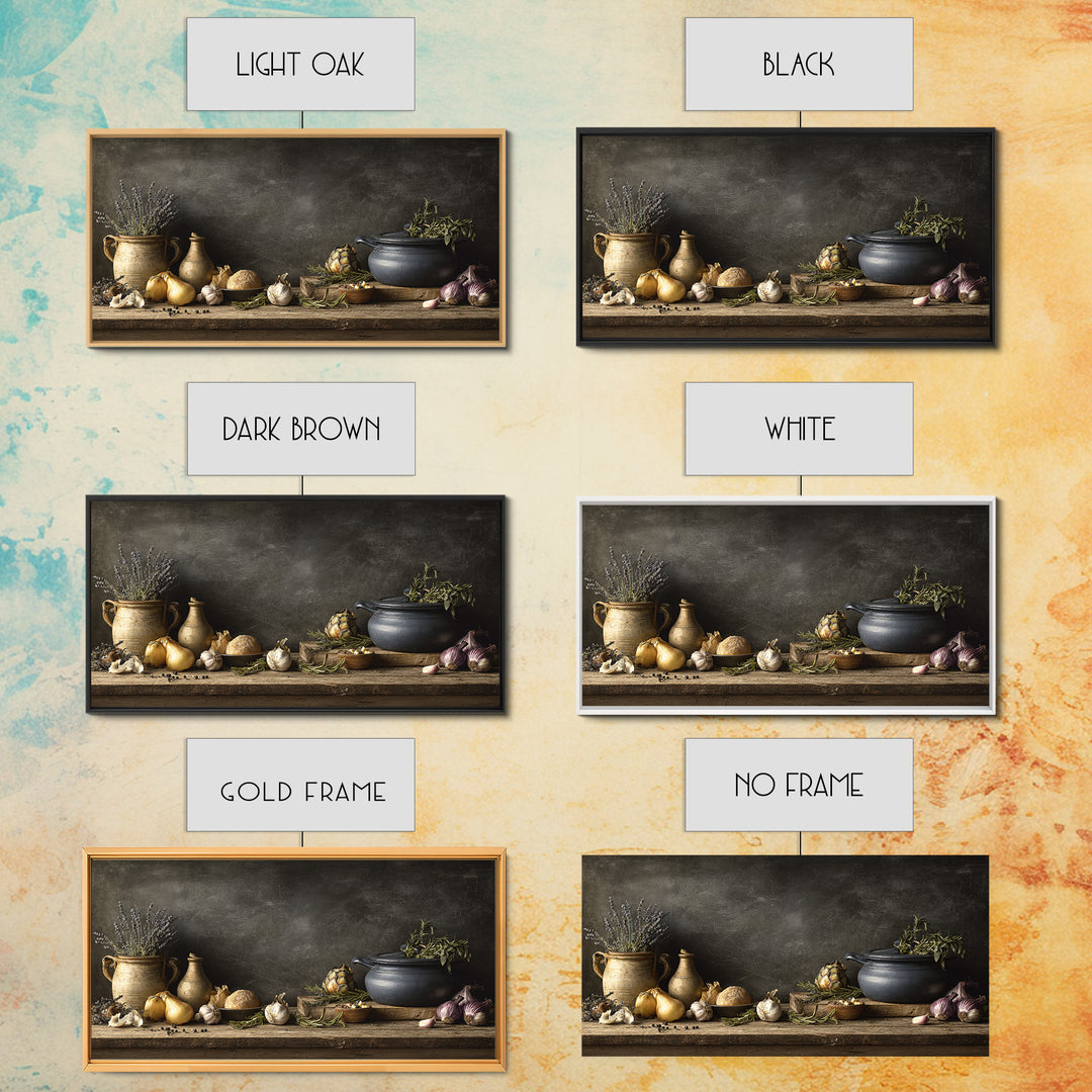 Blackboard Menu Feeling Without Readable Text Canvas Print, Restaurant Art, Kitchen Wall Art, Restaurant Decor, Bistro, RES-2x1-65