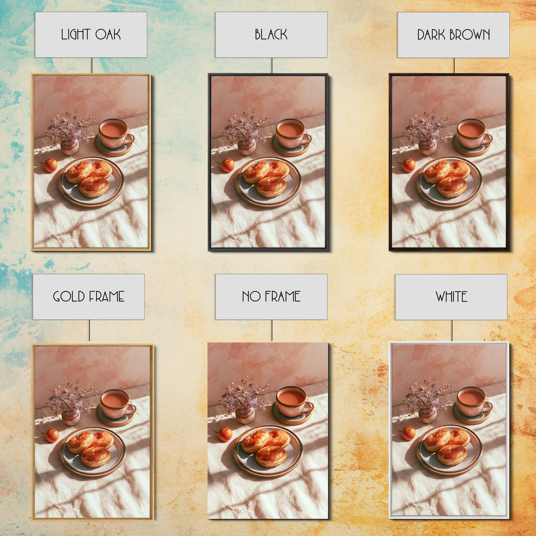 Abstract Appetite Friendly Red and Orange Shapes Framed Canvas Print, Restaurant Art, Large Wall Art, Restaurant Decor, Bistro, RES-2x3-1