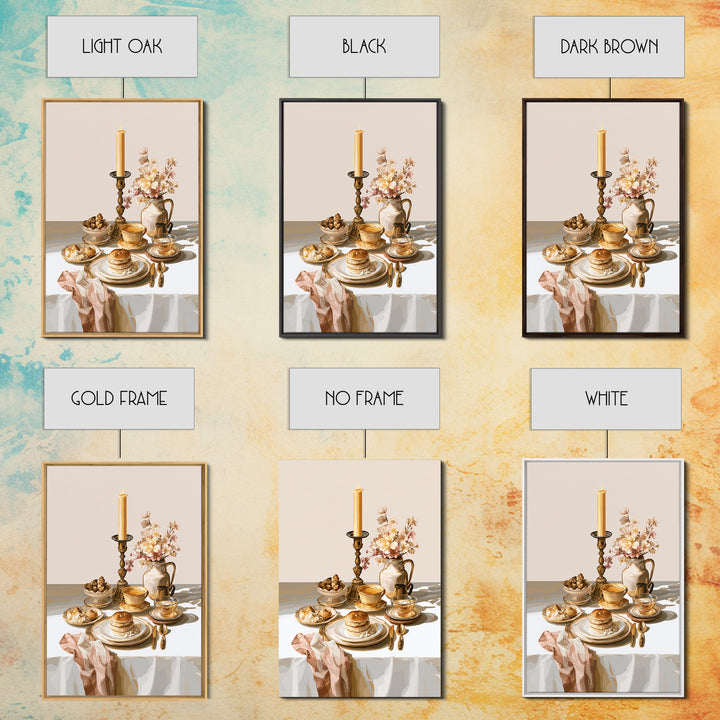 Elegant Table Objects Canvas Print, Restaurant Art, Statement Artwork, Restaurant Decor, Fine Art, Bistro, Art Print, RES-2x3-32