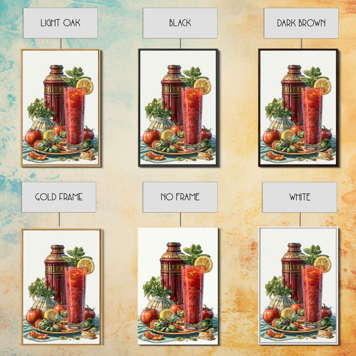 Cocktail and Citrus Bar Composition Framed Canvas Print, Restaurant Art, Kitchen Decor, Restaurant Decor, Fine Art, Bistro, RES-2x3-43