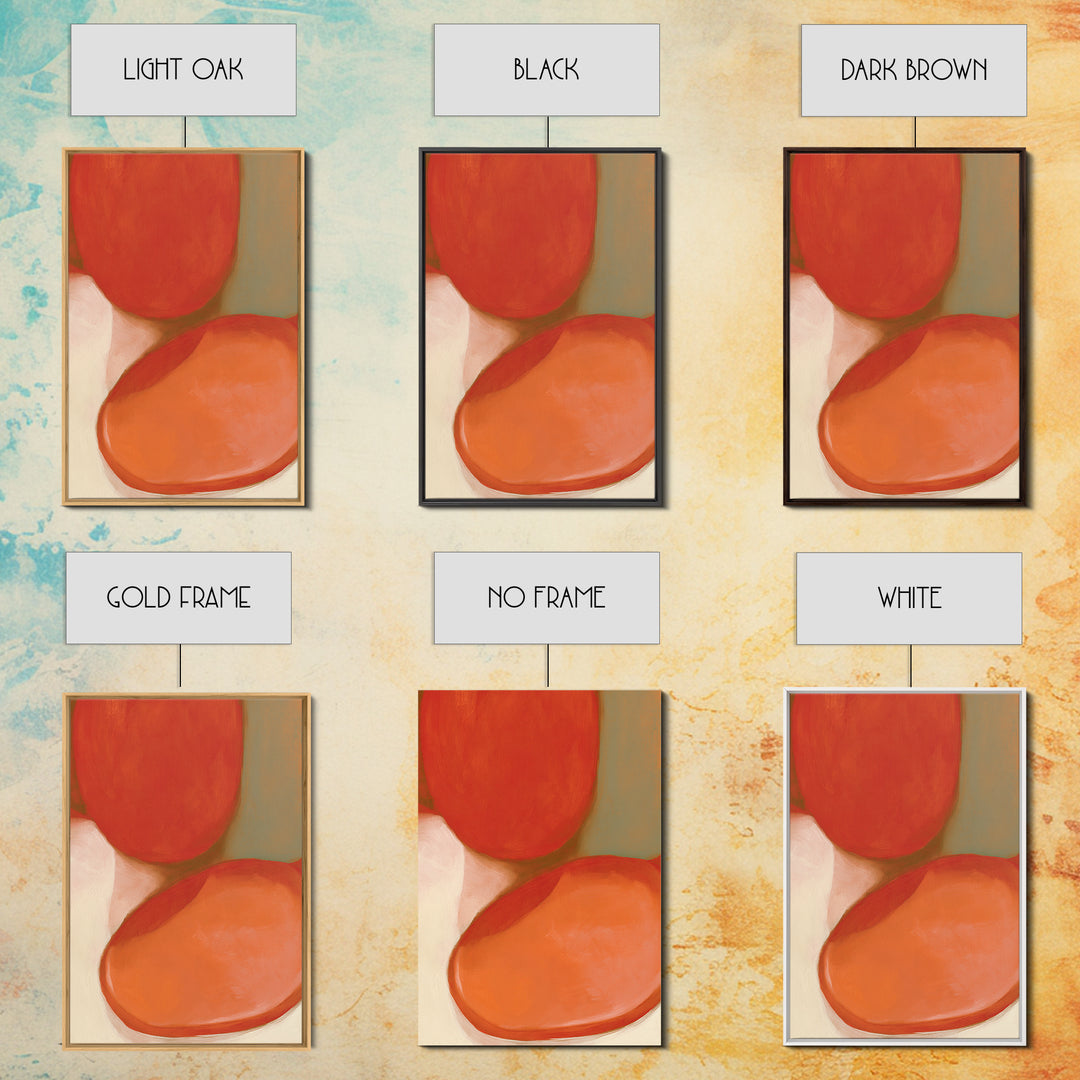 Abstract Appetite Friendly Red and Orange Shapes Canvas Print, Restaurant Art, Printable Art, Restaurant Decor, Abstract Art, RES-2x3-49