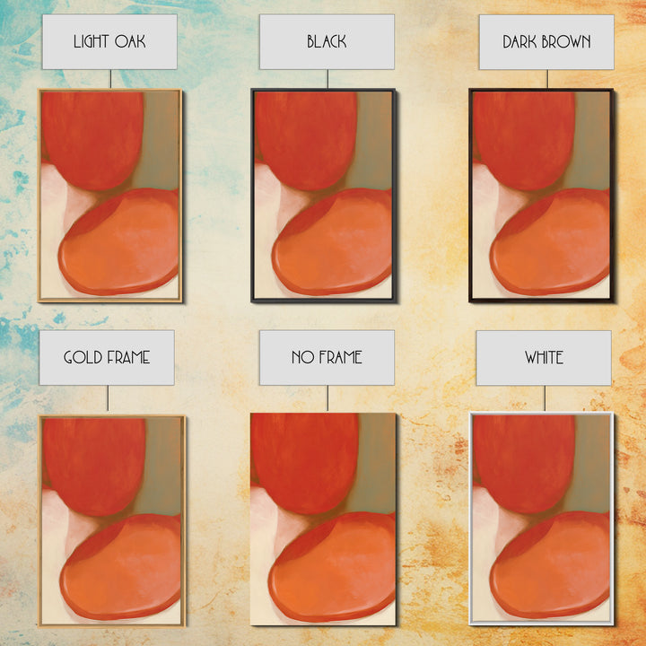 Abstract Appetite Friendly Red and Orange Shapes Canvas Print, Restaurant Art, Printable Art, Restaurant Decor, Abstract Art, RES-2x3-49