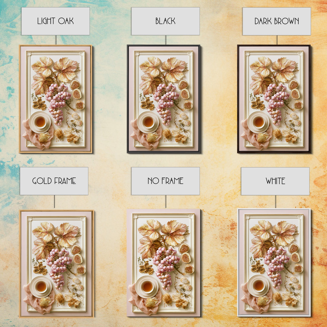 Wine Grapevine Botanical Study Canvas Print, Restaurant Art, Food Art, Restaurant Decor, Watercolor Art, Bistro, RES-2x3-95
