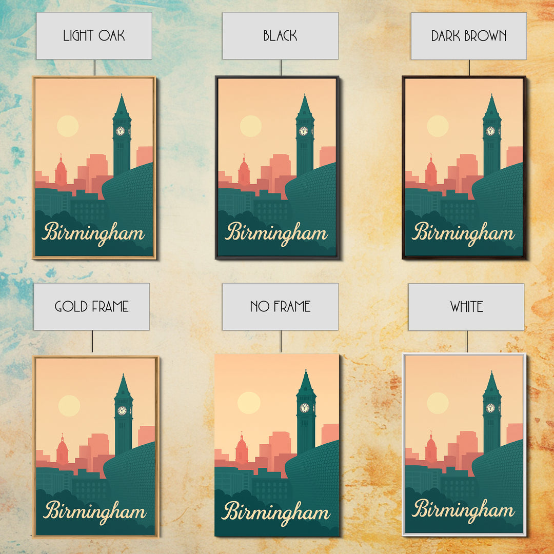 Birmingham Alabama Travel Poster, Canvas Print, Classic Travel Poster Art, Birmingham Travel Art, Travel Poster Art, Travel Art Print