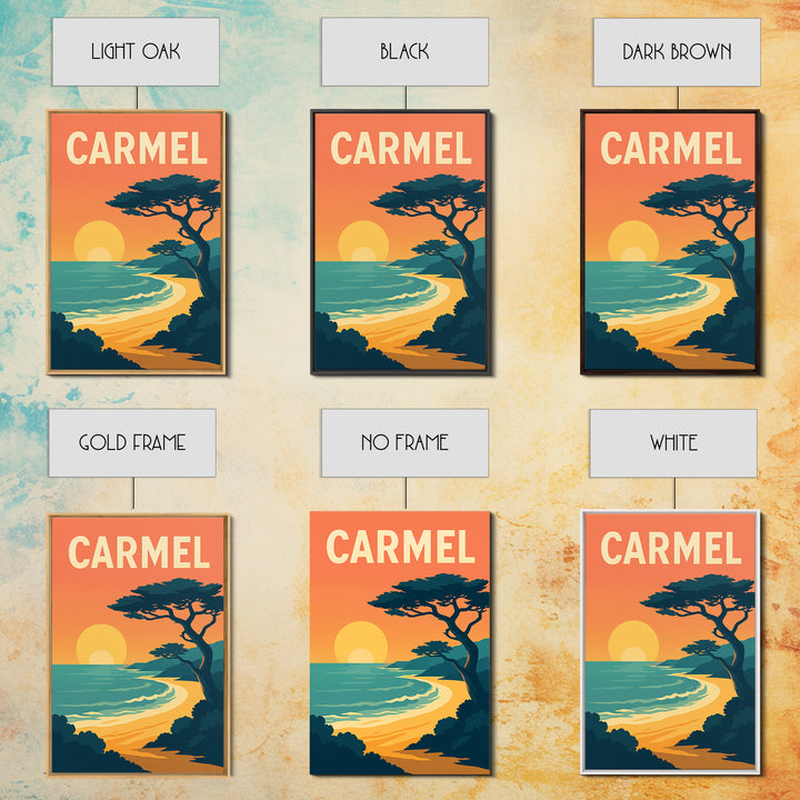 Carmel Indiana Travel Poster, Canvas Print, Classic Travel Poster Art, Carmel Art Print, Vintage City Art, Wall Art, Gift For Travelers