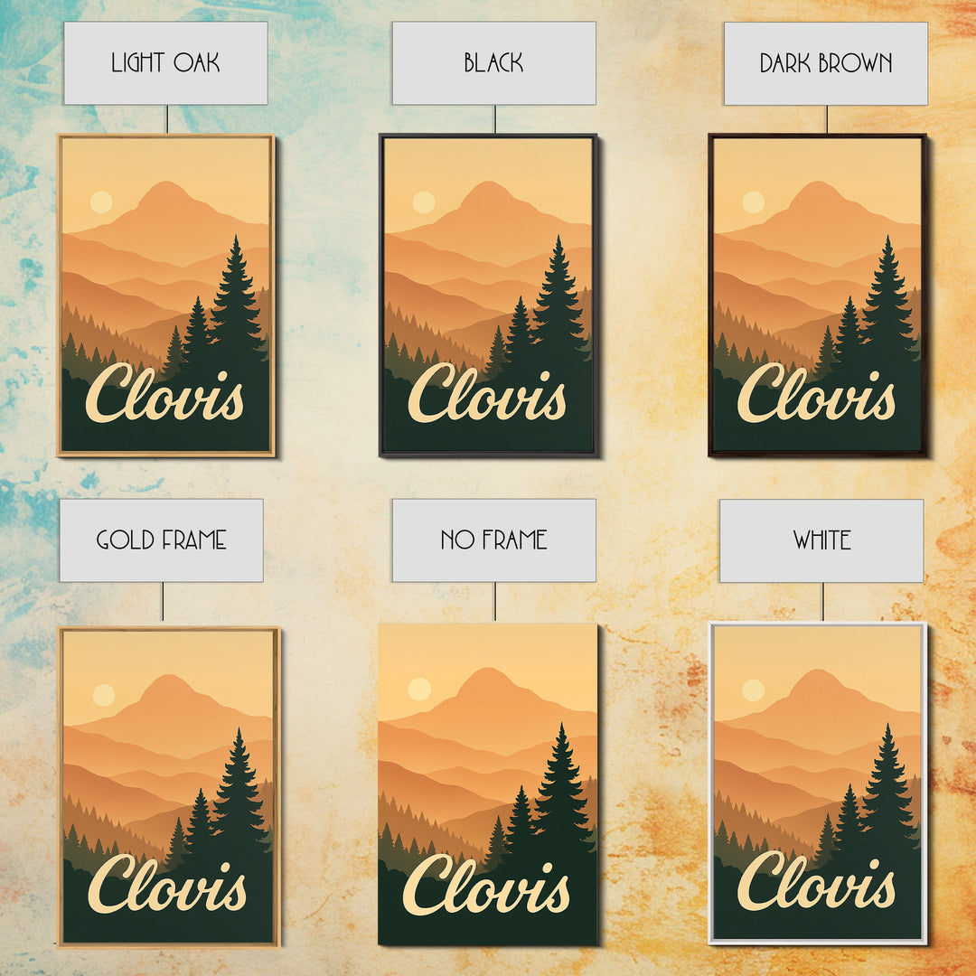 Clovis California Travel Poster, Canvas Print, Mid Century City Wall Art, Clovis Travel Art, Mid Century Wall Art, Travel Print, Home Decor
