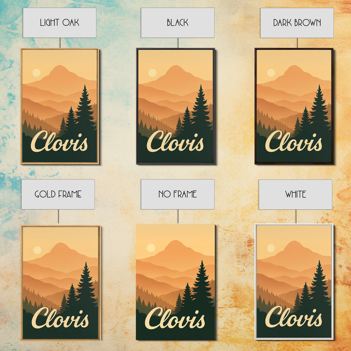 Clovis California Travel Poster, Canvas Print, Mid Century City Wall Art, Clovis Travel Art, Mid Century Wall Art, Travel Print, Home Decor
