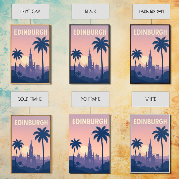 Edinburgh Texas Travel Poster, Framed Canvas Print, Mid Century City Wall Art, Edinburgh City Art, Vintage Travel Print, Gift For Travelers