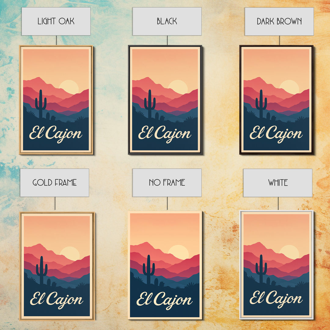 El Cajon California Travel Poster, Canvas Print, Classic Travel Poster Art, El Cajon Poster Print, Travel Poster Art, Gift For Travelers