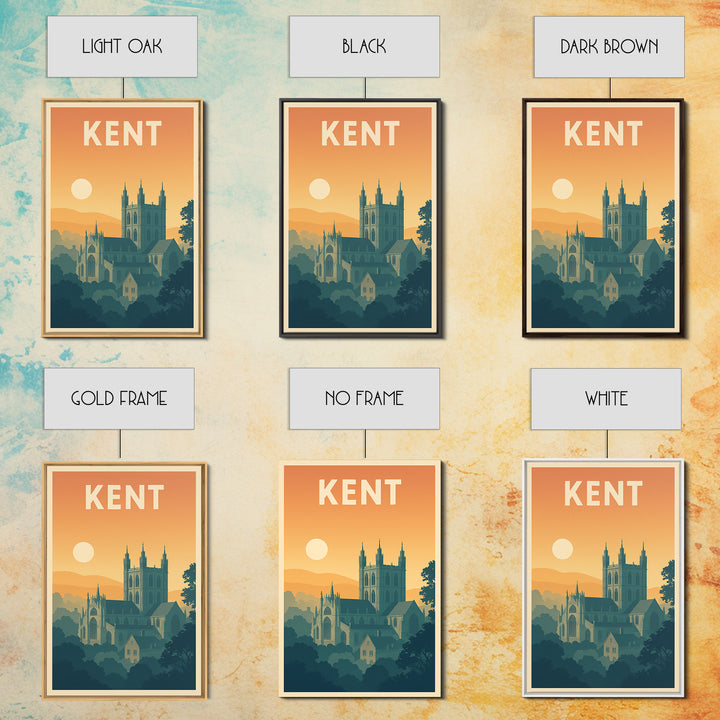 Kent Travel Poster, Canvas Print, Classic Travel Poster Art, Kent Travel Art, Travel Poster Set, Retro Travel Print, Travel Wall Art