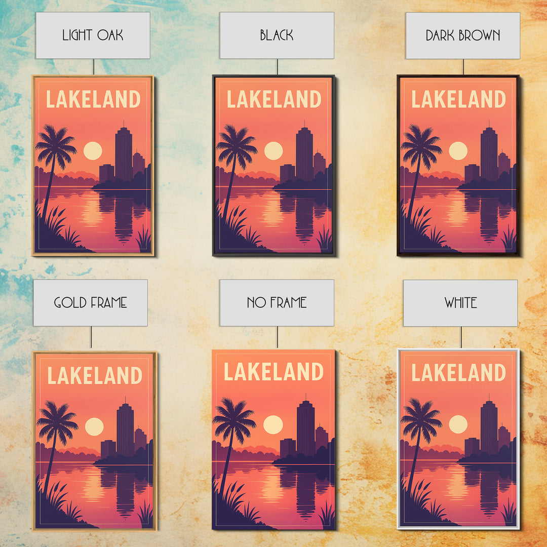 Lakeland Travel Poster, Canvas Print, Vintage Travel Poster Art, Lakeland Poster Print, City Art Print, City Travel Prints, Travel Gift