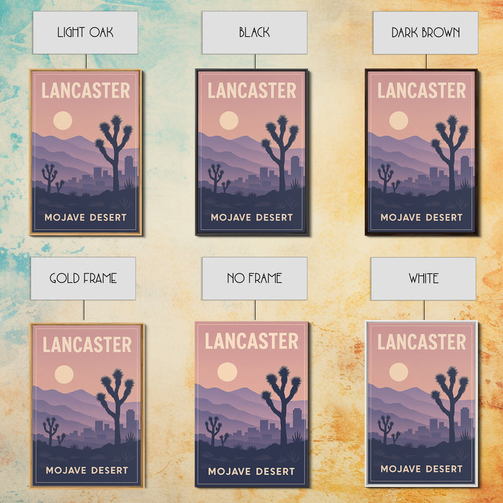 Lancaster California Travel Poster, Canvas Print, Classic Travel Poster Art, Lancaster Wall Art, Wall Decor, City Art Print, Travel Wall Art