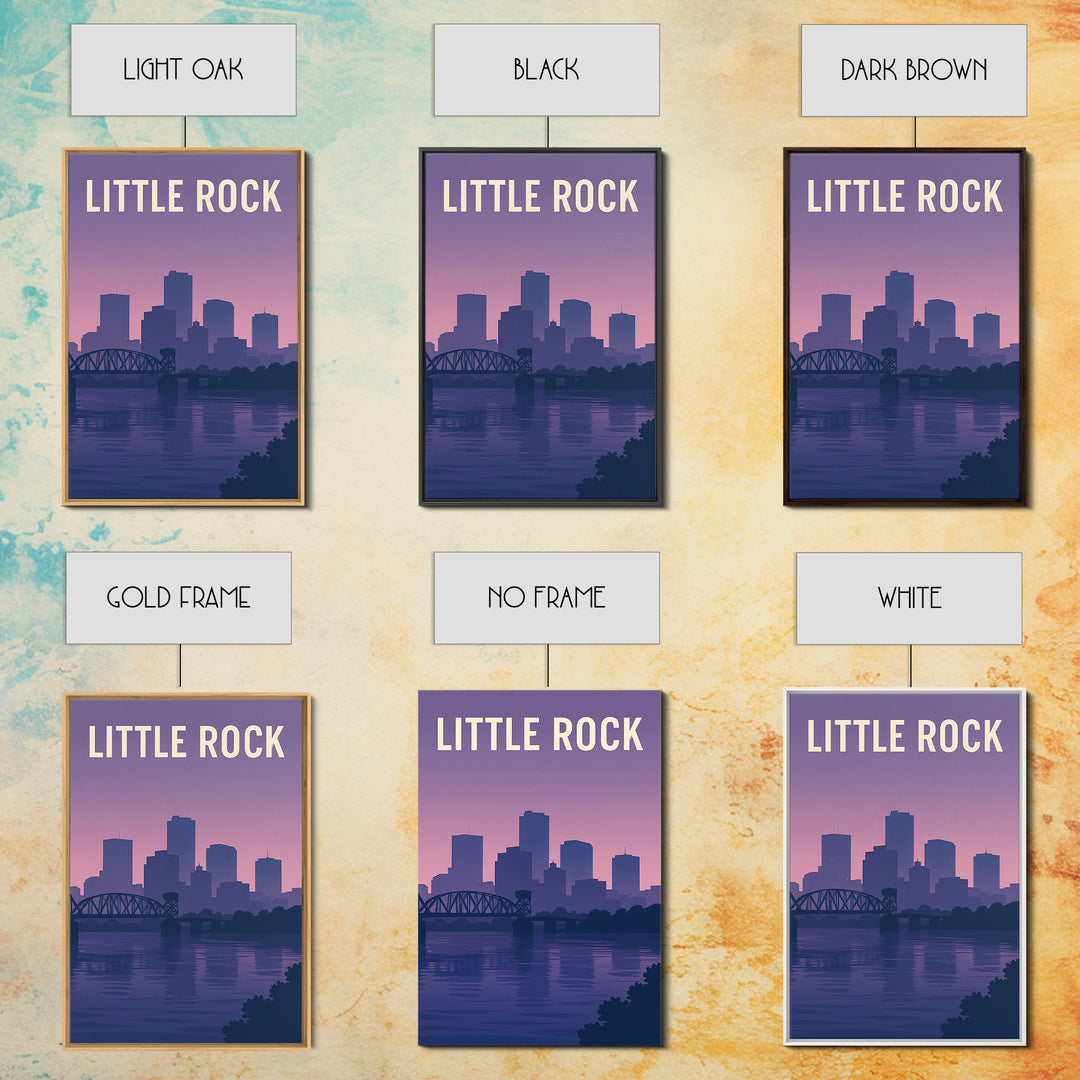 Little Rock Travel Poster, Canvas Print, Vintage Travel Poster Art, Little Rock Poster Print, City Travel Prints, Travel Poster Art