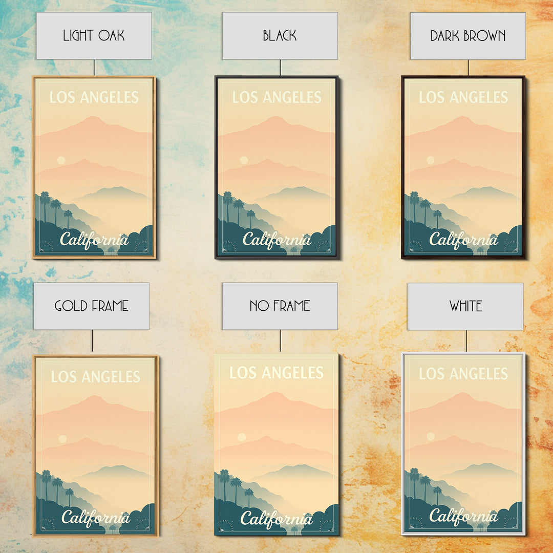 Los Angeles Travel Poster, Canvas Print, Classic Travel Poster Art, Los Angeles Travel Art, Modern Wall Decor, Gift For Travelers
