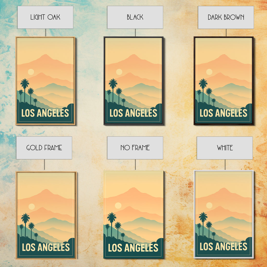 Los Angeles Travel Poster, Canvas Print, Classic Travel Poster Art, Los Angeles Art Print, Travel Art Print, Travel Wall Art, Home Decor