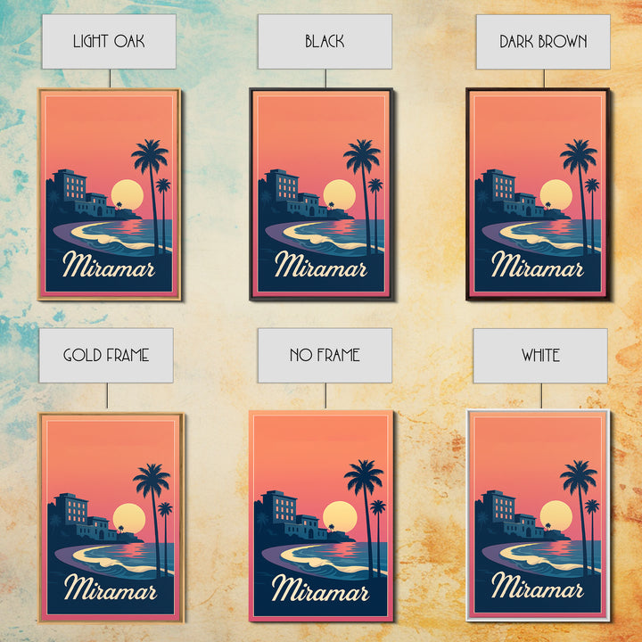 Miramar Florida Travel Poster, Canvas Print, Mid Century City Wall Art, Miramar City Art, Poster Art, Vintage City Poster, Travel Wall Art