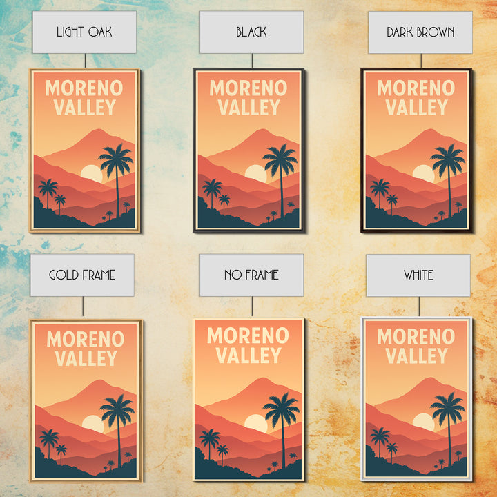 Moreno Valley Travel Poster, Canvas Print, Classic Travel Poster Art, Moreno Valley Travel Art, Vintage Travel Print, City Illustration