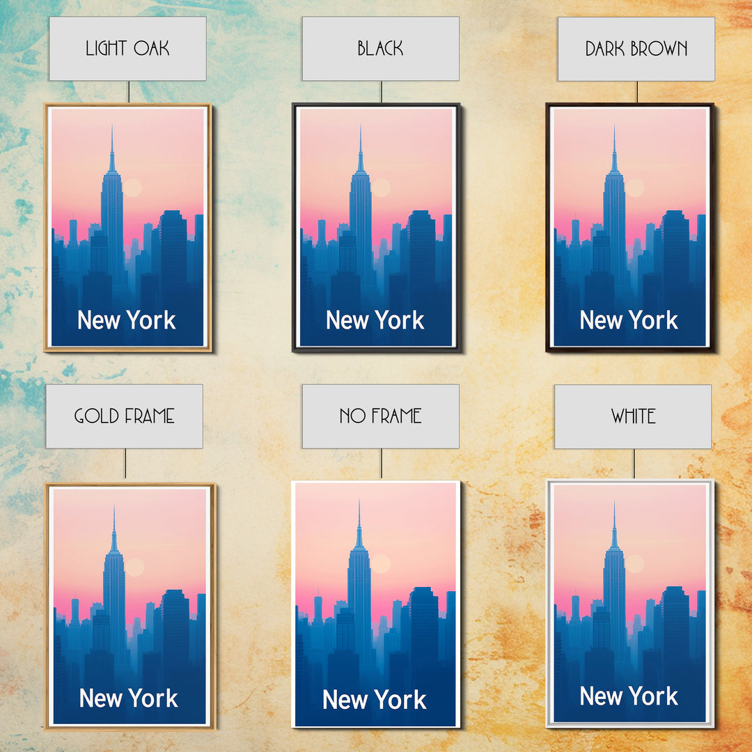 New York Travel Poster, Canvas Print, Classic Travel Poster Art, New York Travel Art, Modern Wall Decor, Fine Art Print, Retro Travel Print