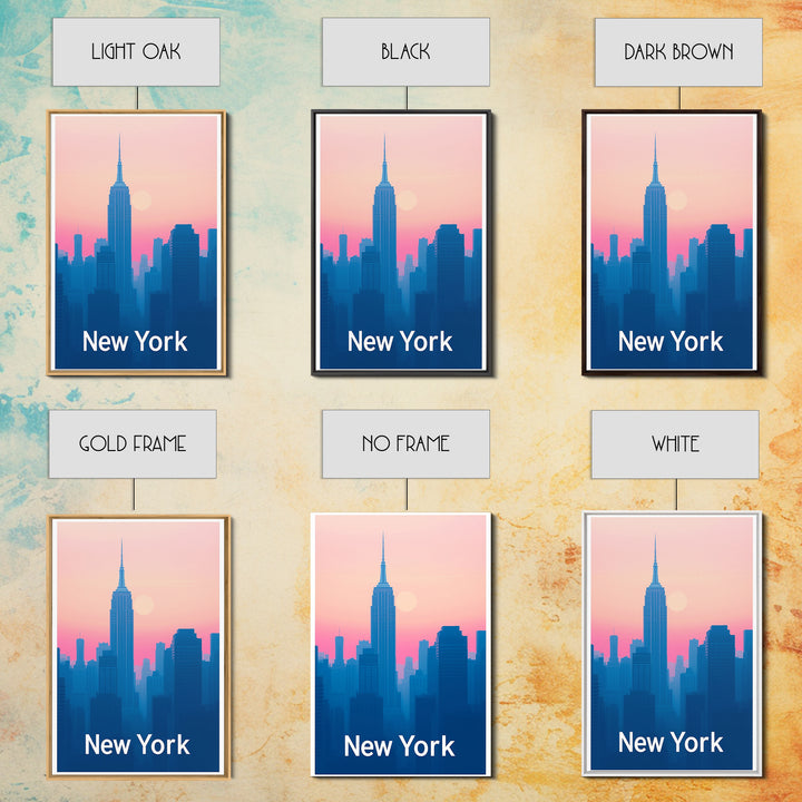 New York Travel Poster, Canvas Print, Classic Travel Poster Art, New York Travel Art, Modern Wall Decor, Fine Art Print, Retro Travel Print