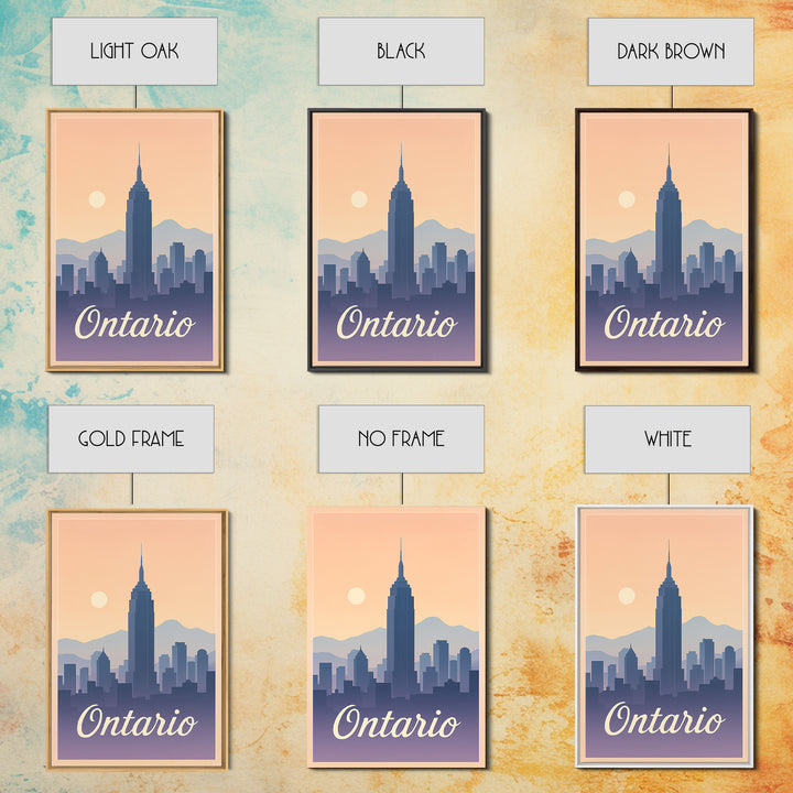 Ontario Travel Poster, Framed Canvas Print, Classic Travel Poster Art, Ontario Wall Art, Vintage City Poster, Gift For Travelers
